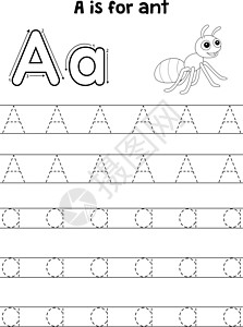 亚马逊a页面蚂蚁动物追踪信ABC 彩色页面 A设计图片