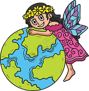 地球剪贴画地球母亲日自然大自然漫画剪贴板插画