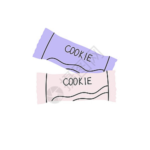 芝麻饼干健身饼干 蛋白因饼干 健美体育漫画图标 ports设备 白色背景上孤立的Flat矢量插图插画