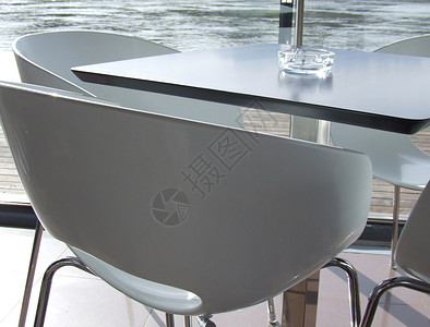 设计椅白色咖啡厅桌子背景图片