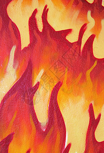 烟火涂鸦画笔红色黄色橙子绘画火焰背景图片