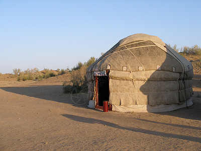 乌兹别克斯坦的Yurt背景图片
