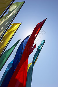 多颜色旗帜背景图片
