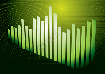 绿绿色图表黑色生长成功帐户网格经济插图市场投资商业背景图片