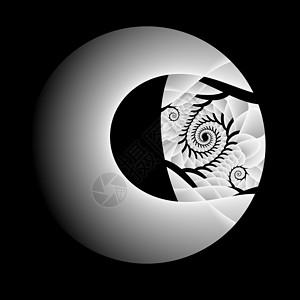 日圆插图月球黑色应用数学背景圆圈背景图片