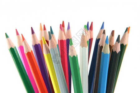 彩色铅笔纹理彩虹团体红色绿色蓝色教育学校创造力蜡笔背景图片