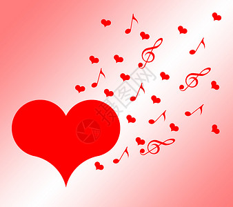心笔记康复红色高音旋律情感想像力谱号音乐治疗背景图片