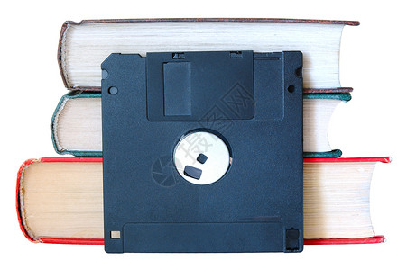 数据载体的代代相传灰色棕色金属电脑绿色磁盘白色软盘红色电子产品背景