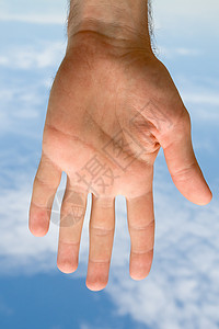 人手手指皮肤棕榈背景图片