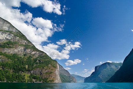 大墩峡挪威 Fjord 风景邮政颂歌运河国家游客海洋天空峡湾卡片渠道背景