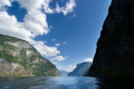 大墩峡挪威 Fjord 风景颂歌运河蓝色游客旅行峡湾力量海洋国家渠道背景