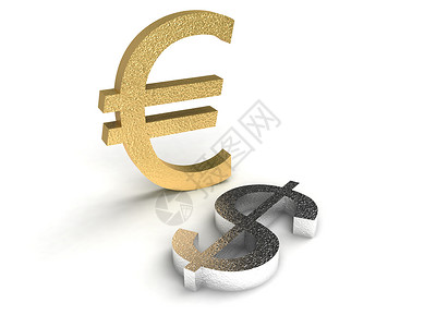 金欧元和银美元背景图片