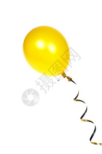 黄气球庆典派对喜悦黄色生日背景图片