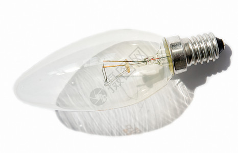 电灯泡技术灯光活力反射玻璃创新白色背景图片