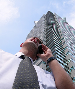 说文明话市市商业企业建筑公司团队技术办公室领导者电话男性摩天大楼衬衫背景