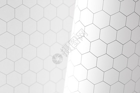 六边形图线条灰色科学白色网格图表背景图片