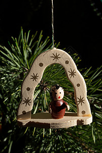 圣诞节装饰木头季节星星木工艺背景图片