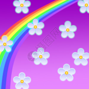 花朵假期乐趣欢乐喜悦孩子花瓣彩虹背景图片