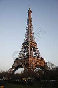 游拉埃菲尔访客金属浪漫旅游日落尖塔铁塔纪念碑背景图片