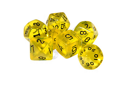 骰子6面玩骰子的黄色角色背景