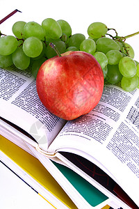 书本和苹果压力水果成功学校铅笔青年阅读想像力知识分子文学背景图片