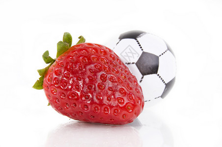 草莓情调饮食乐趣足球嘉年华游戏热带异国水果狂欢节背景图片