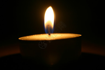 孤独的蜡烛烛光橙子背景图片