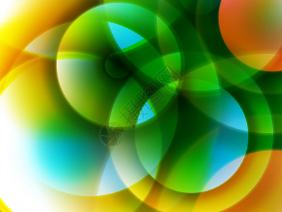 抽象圆圈背景 50弯曲绿色曲线淡黄色背景图片