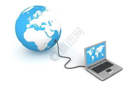相连的地球与蓝色世界相连技术电子商务互联网电讯数据工作灰色白色商业键盘背景