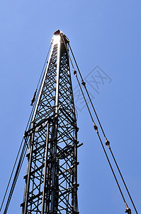 起角臂天空加载重工业机器手臂电缆框架工业工作金属背景图片