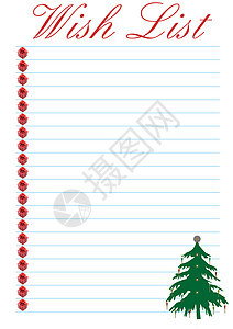 愿望清单长图海报希望列表  圣诞节卡片季节新年插图展示闪光清单假期心愿粉煤灰背景