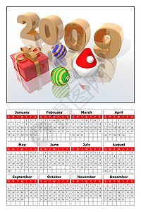 2009年日历日记公司年度工作礼物会议时间表插图背景图片