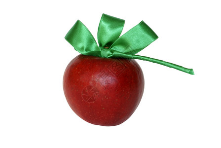 肉丝带底苹果红色绿色食物丝带维生素水果圆圈背景