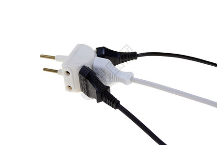 插件电工黑色房子电缆白色金属适配器电流塑料背景图片