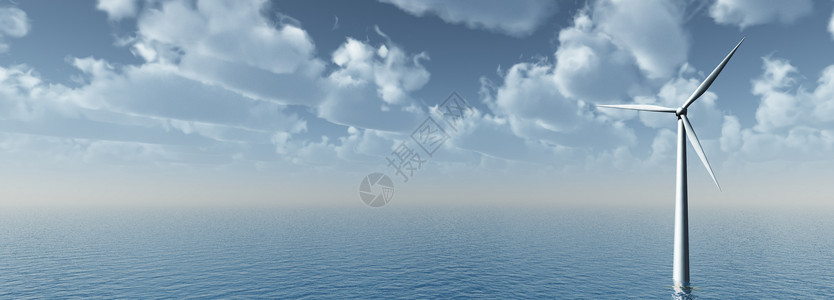 风电技术环境生态创新涡轮机蓝色旋转海洋插图车站图片素材