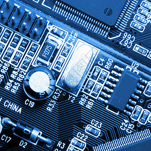 科技技术数据芯片蓝色高科技力量科学墙纸电子产品边框正方形背景图片