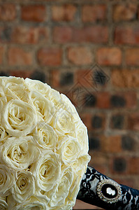 一束奶油玫瑰结婚漂亮的高清图片
