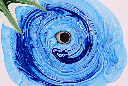 蓝螺旋戒指漩涡眼睛艺术绿色圆形背景图片