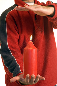 热运动衫蜡烛红色男性毛衣火焰背景图片