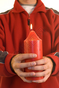 提供男性运动衫火焰红色蜡烛毛衣燃烧背景图片