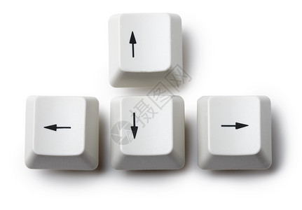 四个箭头素材白色背景上四个键盘箭头键背景