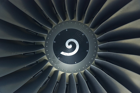 喷气发动机详情刀刃力量金属圆圈客机飞机引擎涡轮背景图片