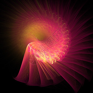 分形圆形波浪黑色曲线漩涡未来派数字螺旋粉色计算机背景图片