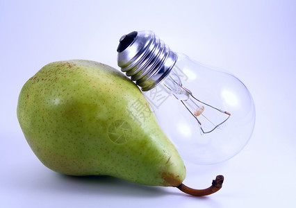 绿梨和电灯泡背景图片