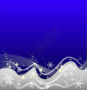 圣诞节背景的插图Name漩涡框架反射墙纸星星雪花海浪艺术背景图片