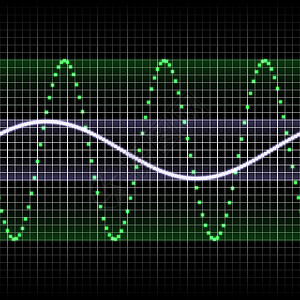 数字收音机声音波波浪插图脉动脉冲扬声器数字化无缝地墙纸示波器震动背景