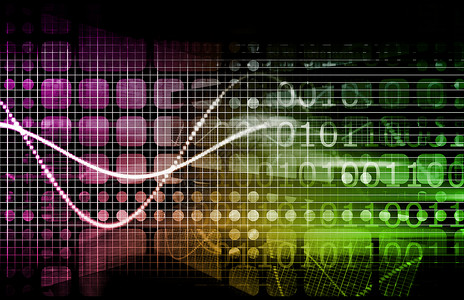 商业抽象技术公司数字网络线条程序数据资源流动插图统计金融背景图片