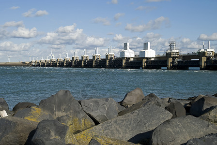 水资源管理荷兰的暴风屏障风车水资源风暴灾难活力海岸线作品障碍控制管理背景