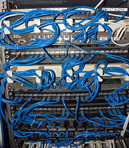网络电缆农场布线极客架子数据库门户网站数据接线硬件节点背景图片