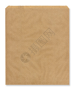 棕色包空白回收午餐袋白色牛皮午餐牛皮纸纸袋背景图片